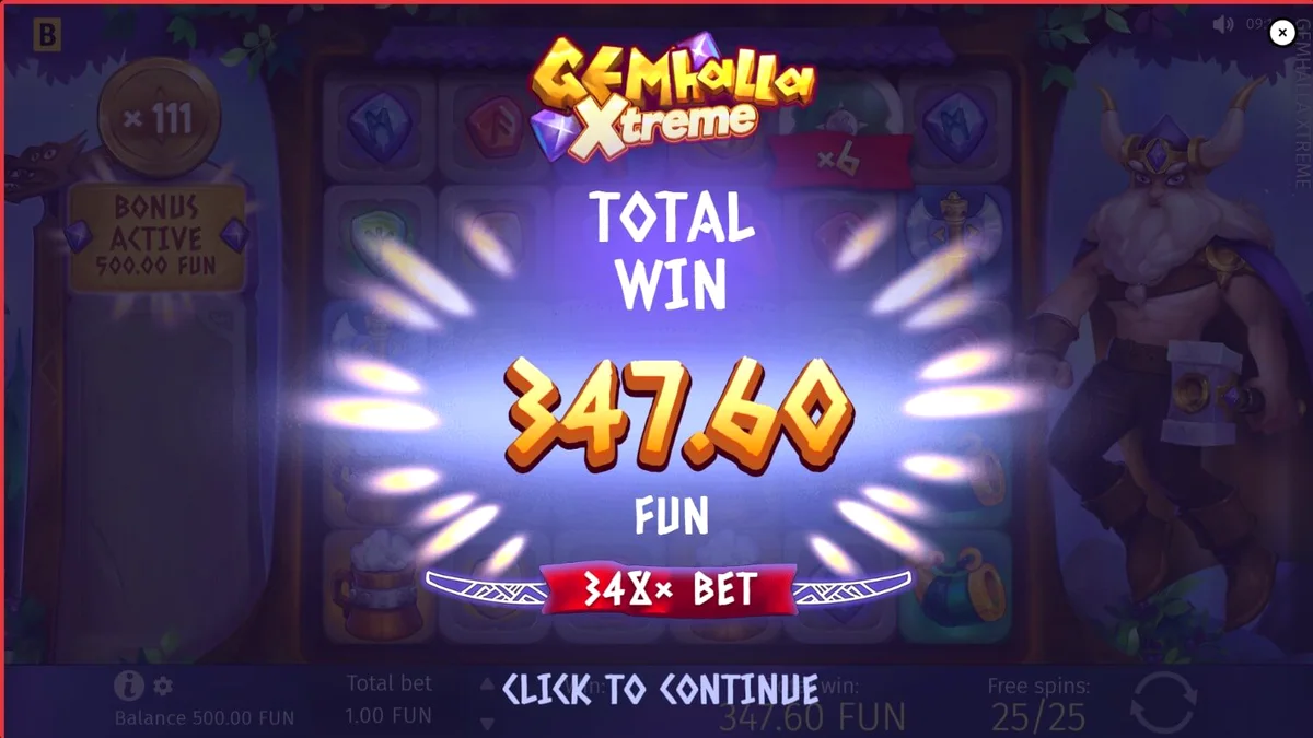 Gemhalla Xtreme স্লট গেমের থিম এবং ভাইকিং যোদ্ধার পরিবেশ